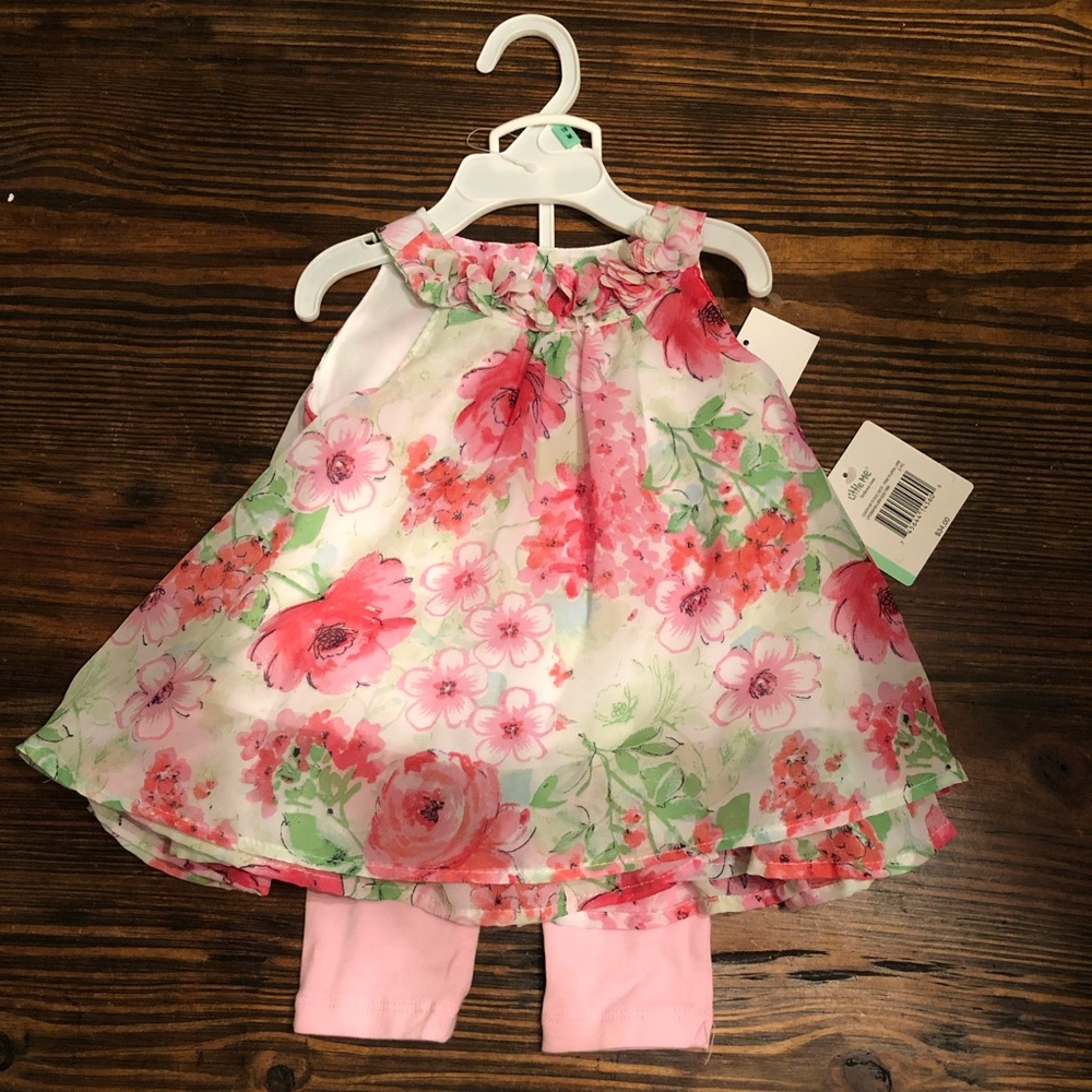 Little Me dress and leggings set - 18M